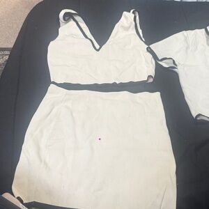 Meshki klara knit set  Tan and Black Trim 3-Piece Set with matching jacket